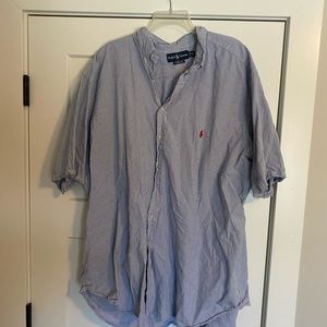A polo Ralph Lauren button up short sleeve polo shirt 3xlt.